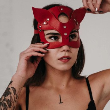 Máscara de Gata - Rojo -