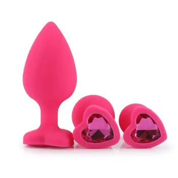 Joya Anal Corazon Plug Silicona Talle L