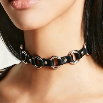Choker para cuello con argollitas